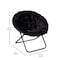 Flash Furniture BlackBlack Faux Fur Folding Saucer Chair FV-FMC-025-BK-BK-GG - alternate 7